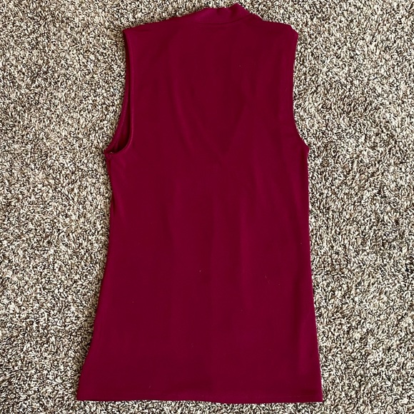 Express Maroon Front Tie Top - Picture 3 of 3